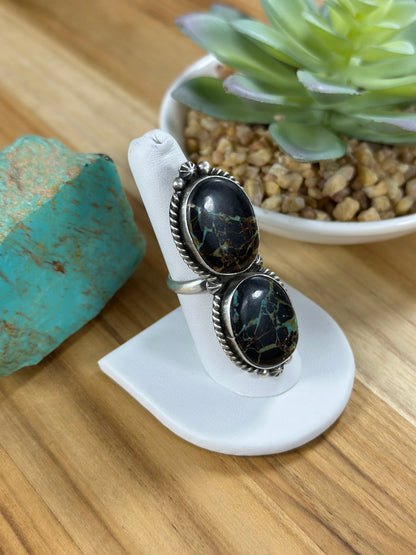 2 Stone Black Jack Ring