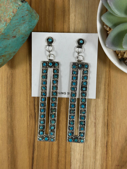 Kingman Turquoise Dangle Earrings