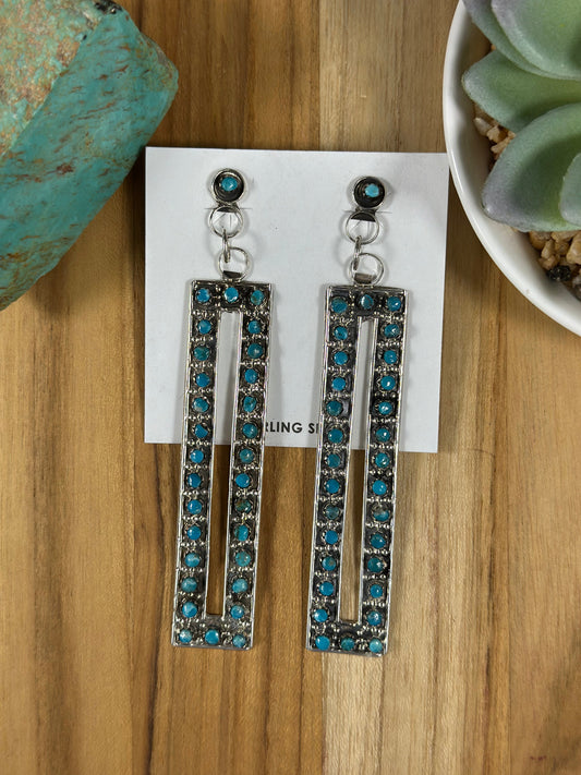 Kingman Turquoise Dangle Earrings