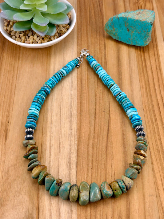 Kingman Turquoise Chip Necklace