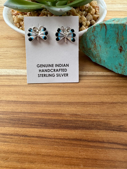 Zuni Butterfly Stud Earrings