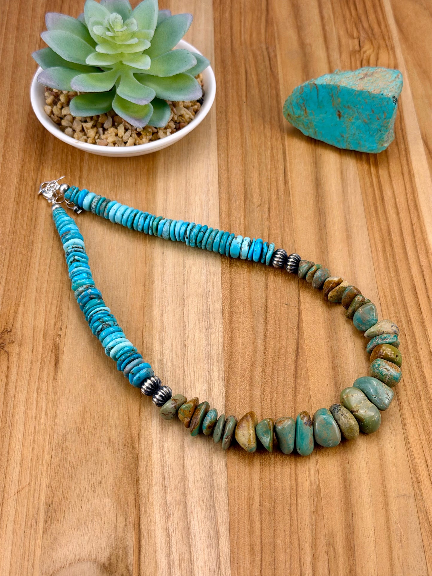 Kingman Turquoise Chip Necklace