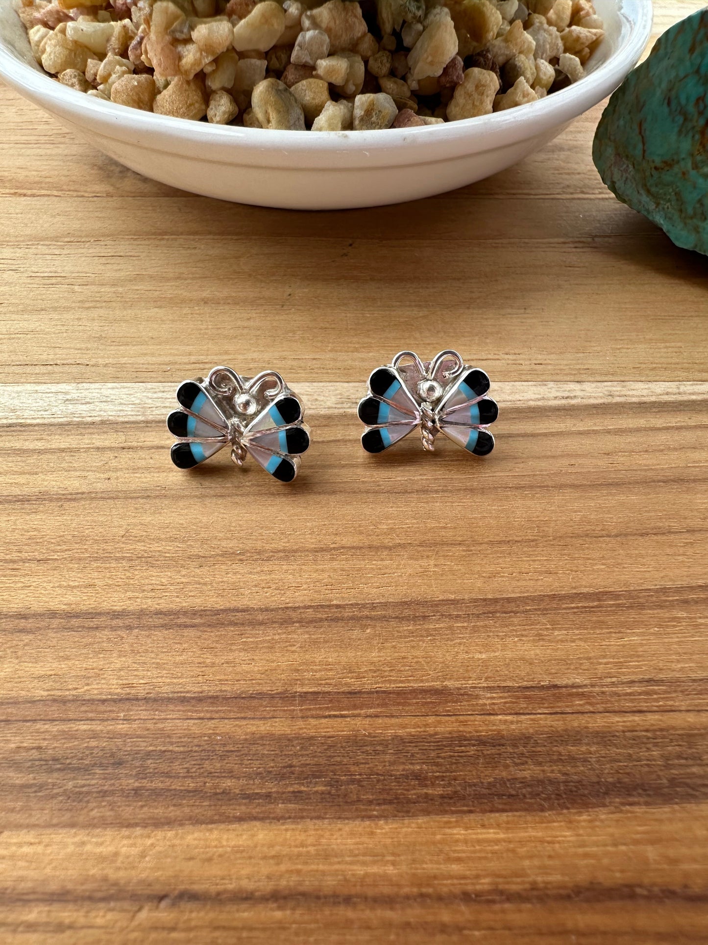 Zuni Butterfly Stud Earrings