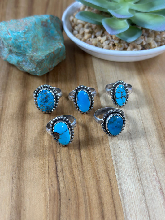 Kingman Turquoise Rings