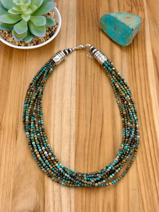 Kingman Turquoise Multi Strand Necklace