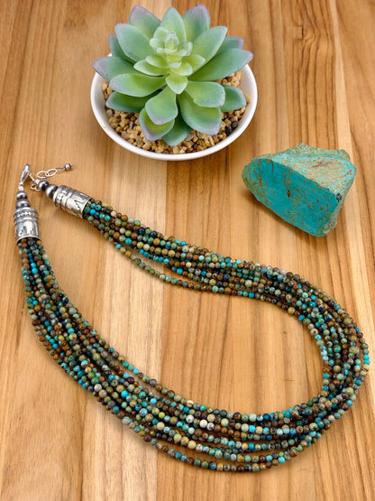 Kingman Turquoise Multi Strand Necklace