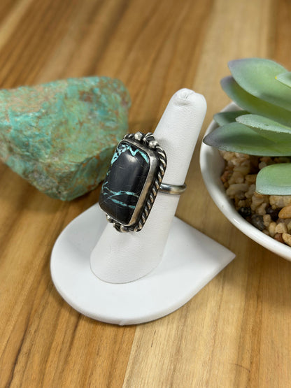 Black Jack Adjustable Square Ring