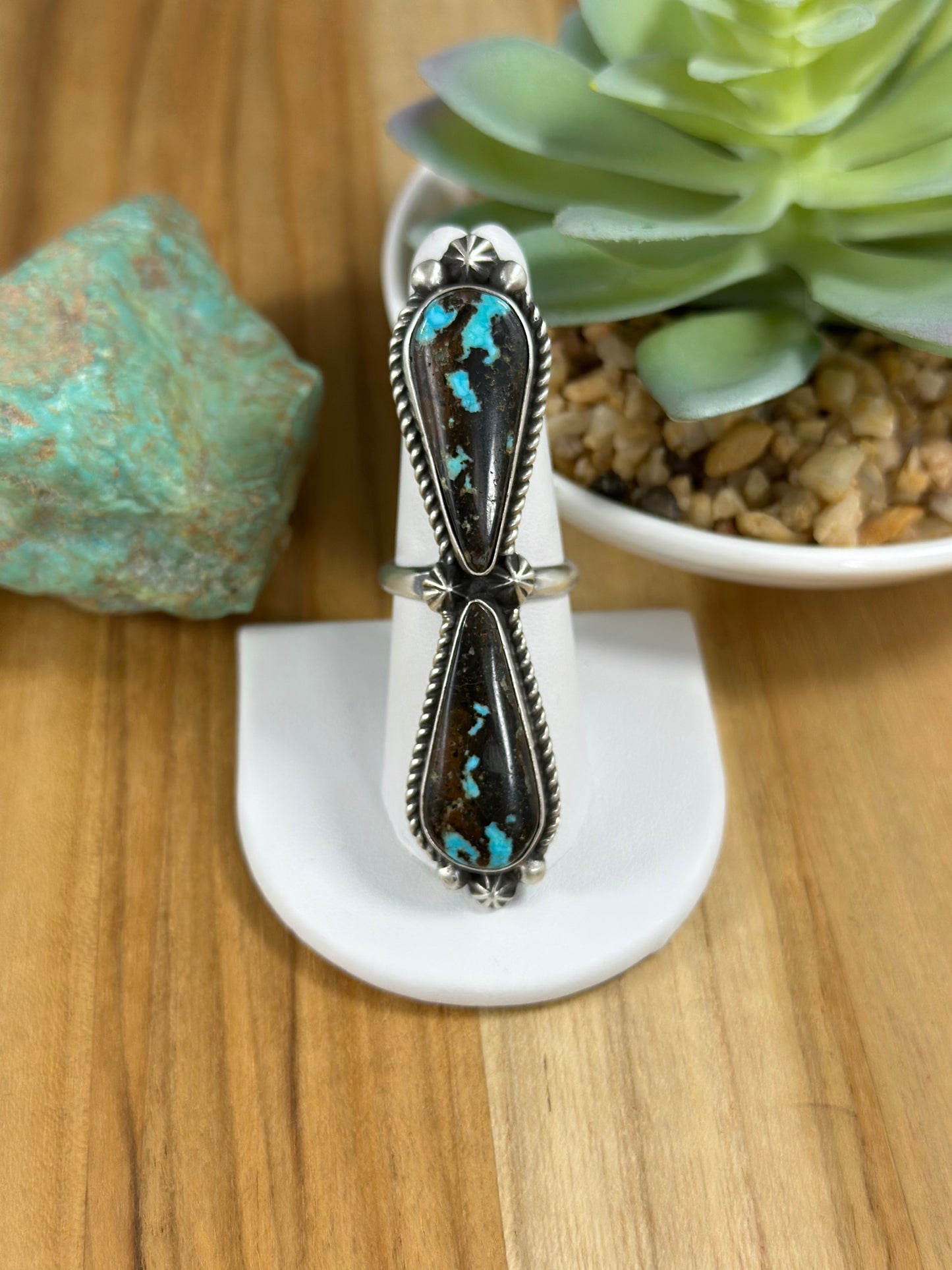 2 Stone Black Jack Ring