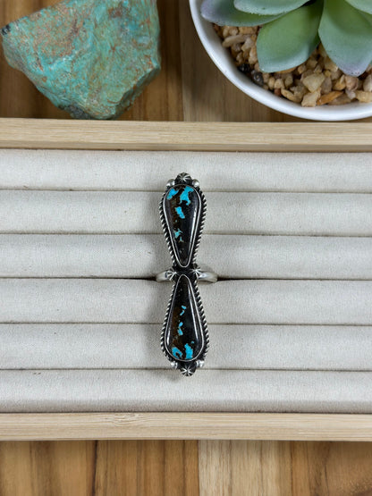 2 Stone Black Jack Ring