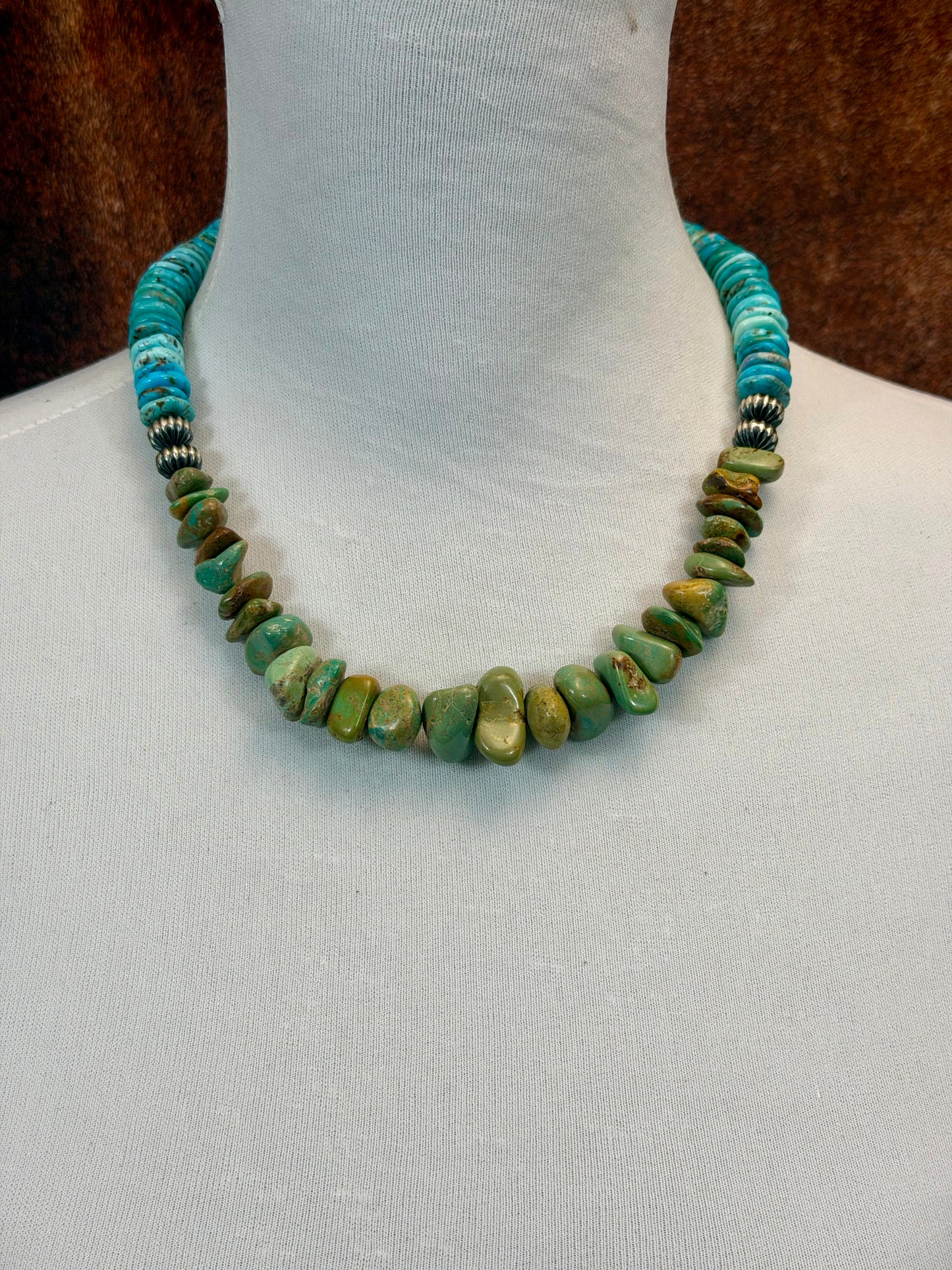 Kingman Turquoise Chip Necklace