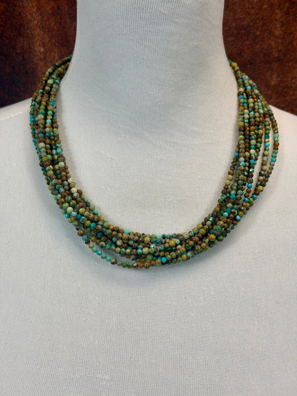 Kingman Turquoise Multi Strand Necklace