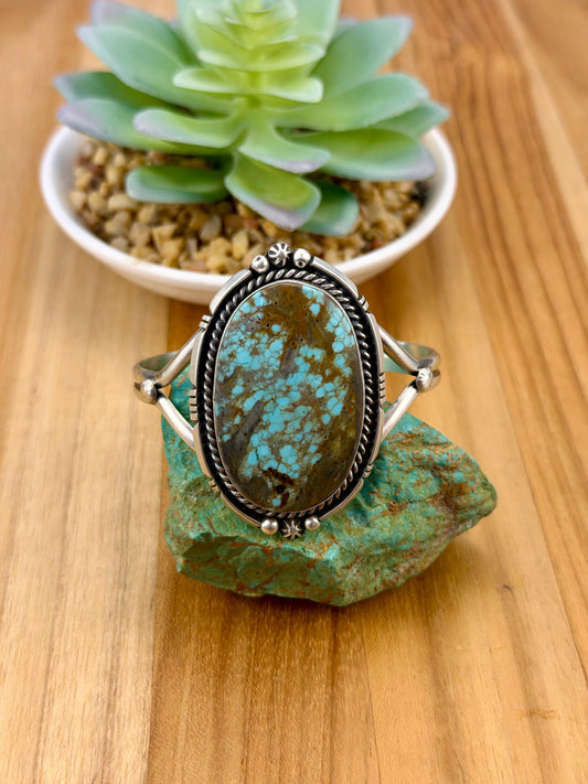 #8 Turquoise Oval Sterling Cuff