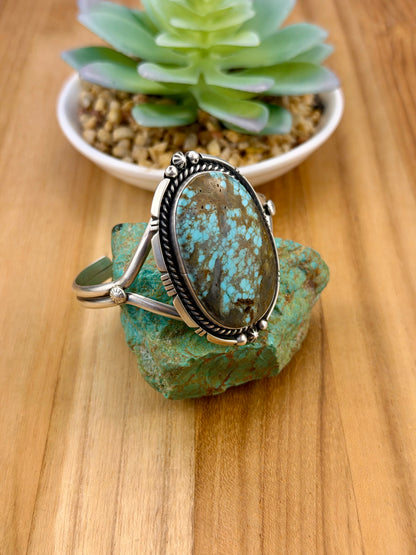 #8 Turquoise Oval Sterling Cuff
