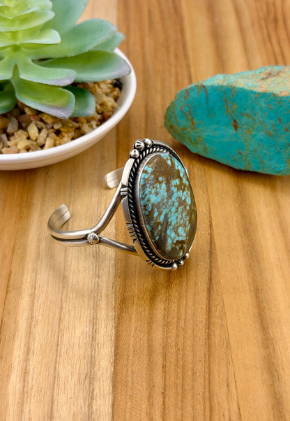 #8 Turquoise Oval Sterling Cuff