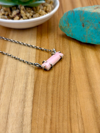 Pink Conch Waterproof Bar Necklace