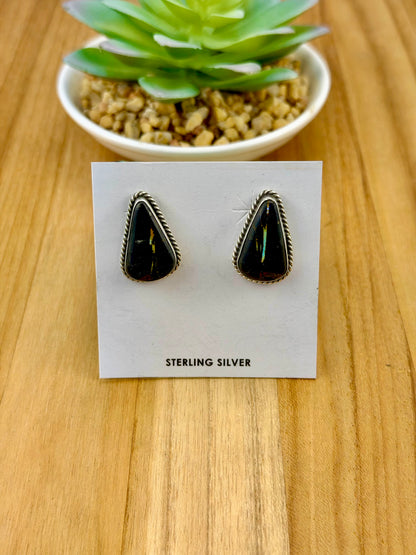 Blackjack Triangle Stud Earrings