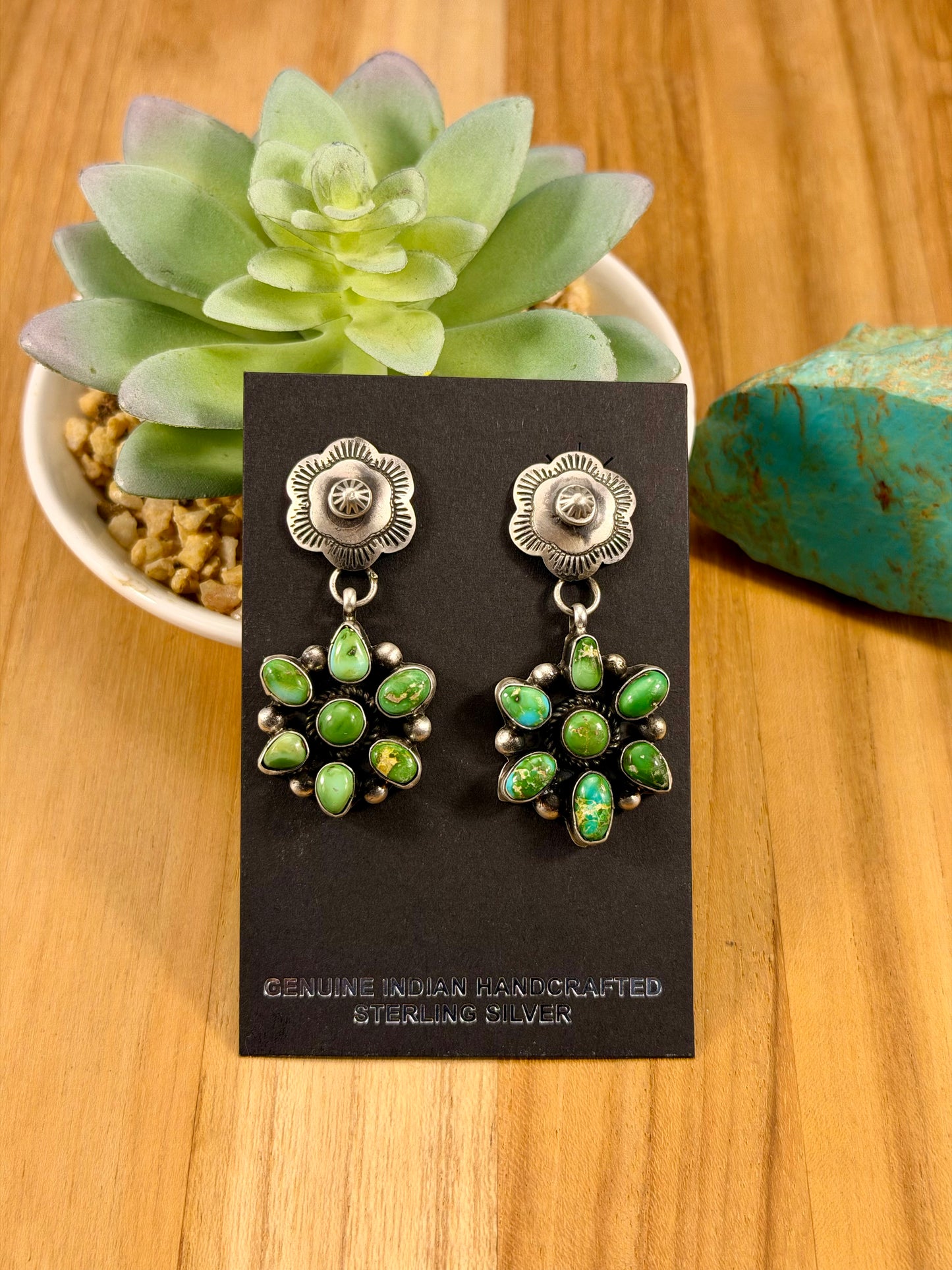 Sonoran Gold Turquoise Squash Blossom Necklace Set
