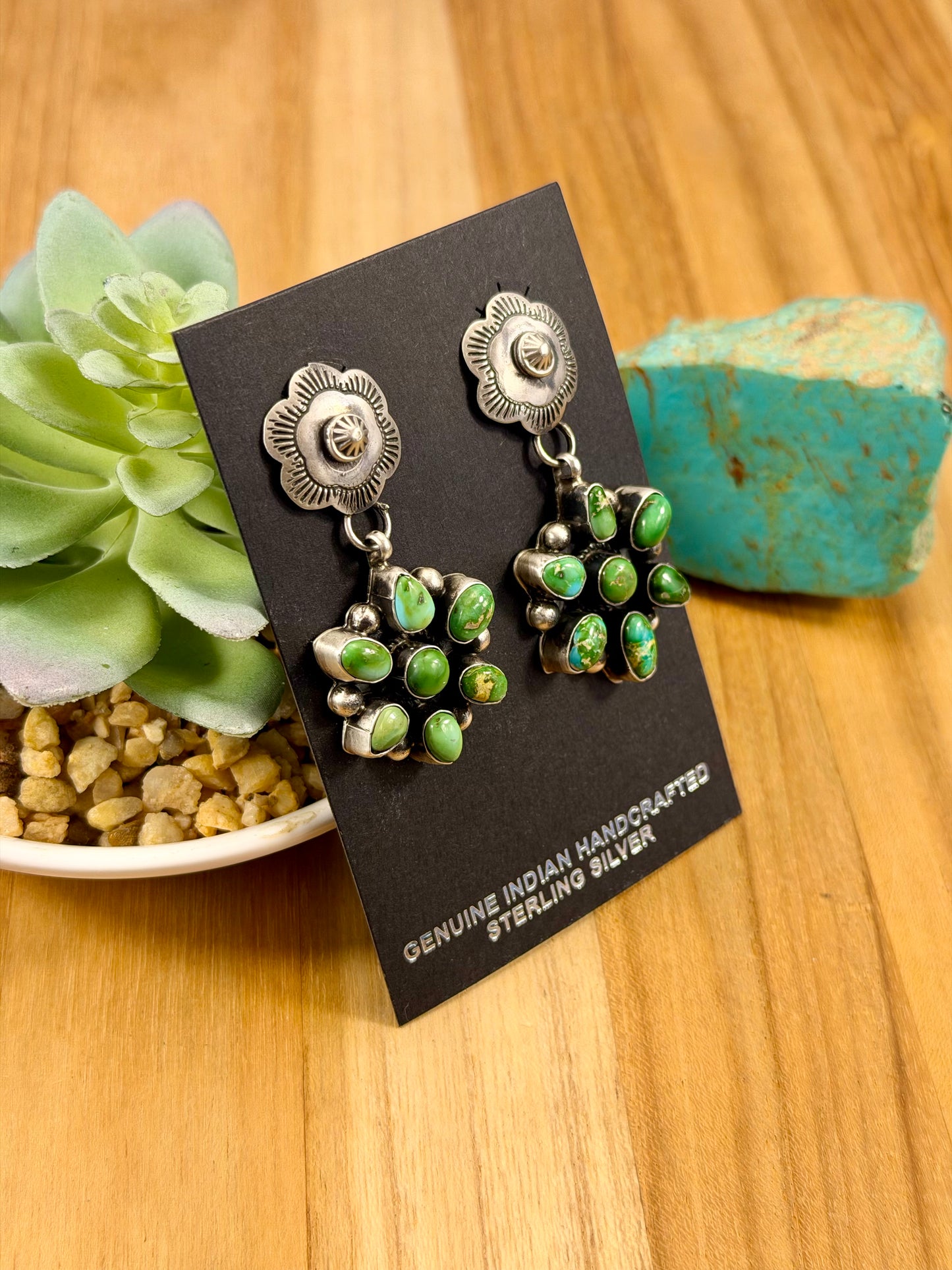 Sonoran Gold Turquoise Squash Blossom Necklace Set