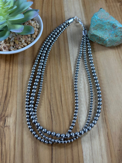 18" 3 Strand Sterling Pearls