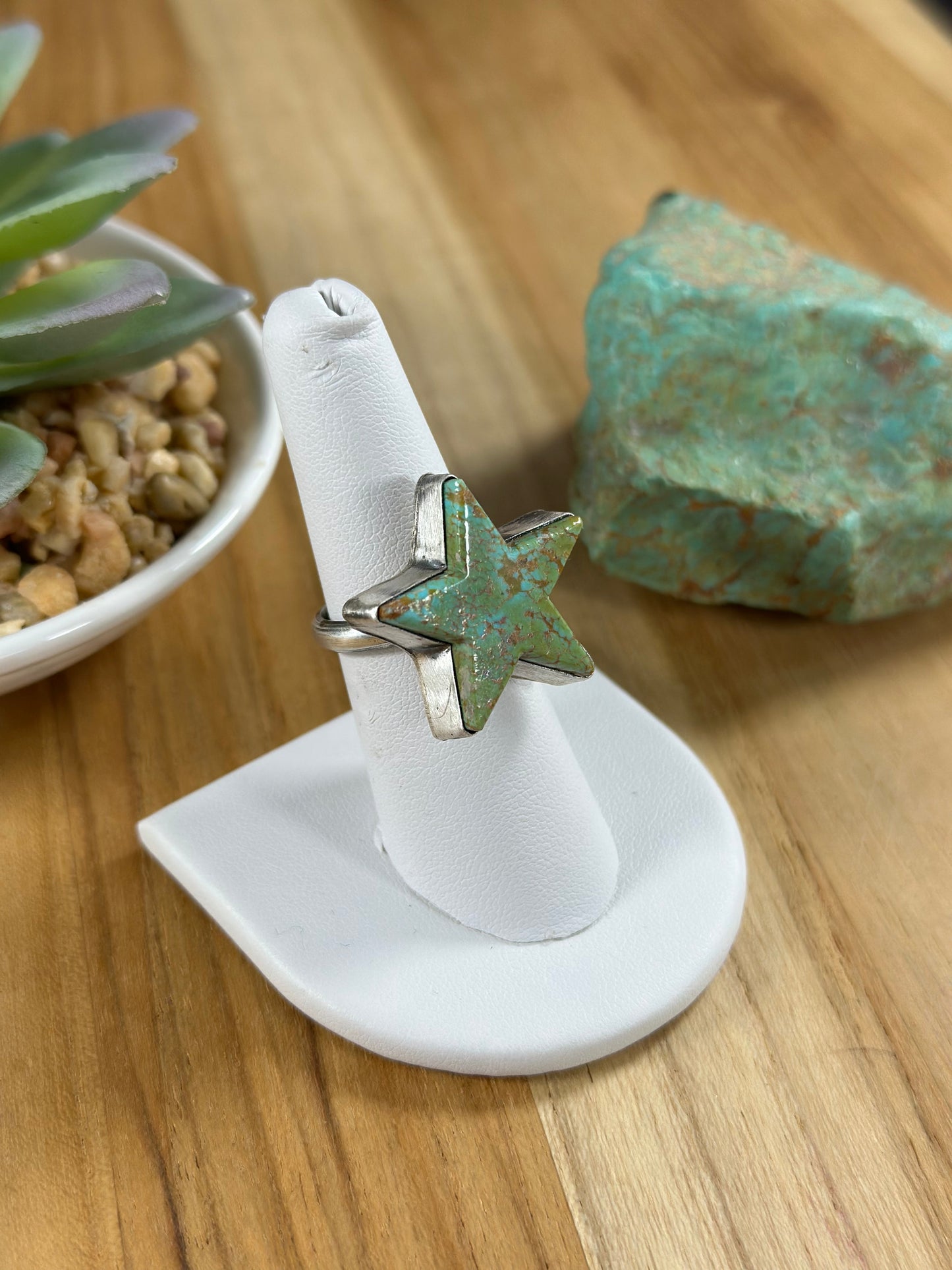 Kingman Turquoise Star Ring