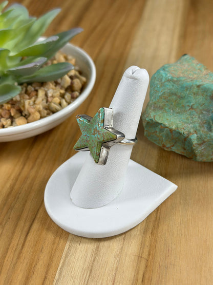 Kingman Turquoise Star Ring