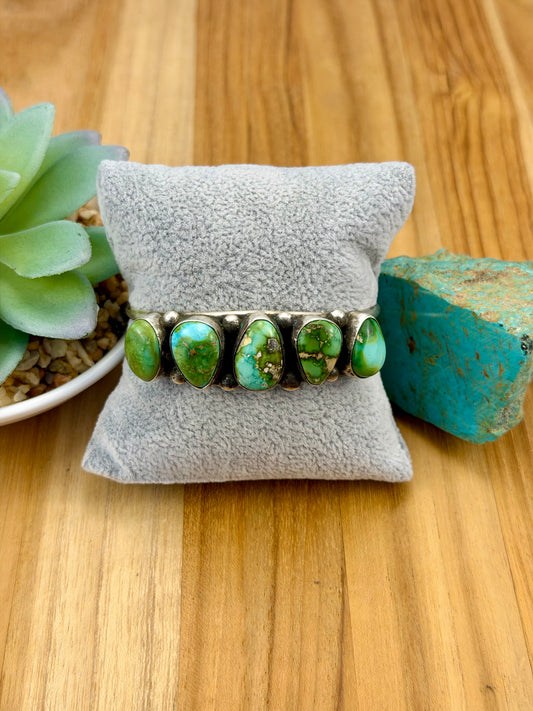 Sonoran Gold 5 Stone Sterling Cuff