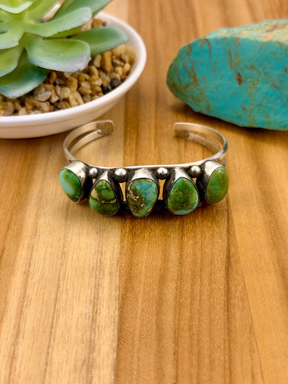 Sonoran Gold 5 Stone Sterling Cuff