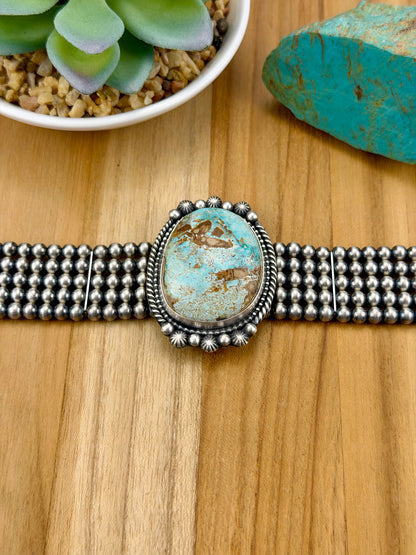 Royston Turquoise Multi Strand Pearl Choker