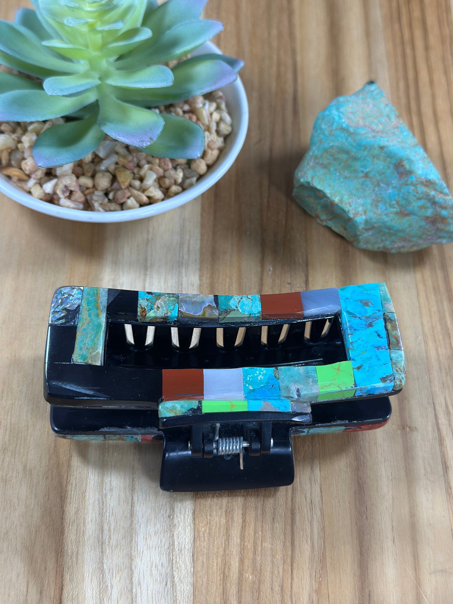 Multi Color Stone Hair Clip