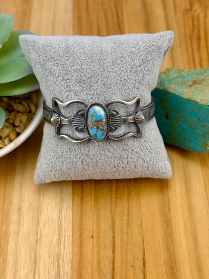 Golden Hills Single Stone Sterling Cuff