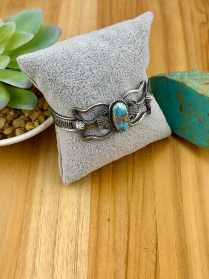 Golden Hills Single Stone Sterling Cuff