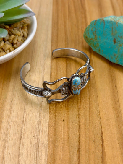 Golden Hills Single Stone Sterling Cuff
