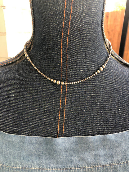 3-6 mm Variated "Navajo Style" Sterling Pearls