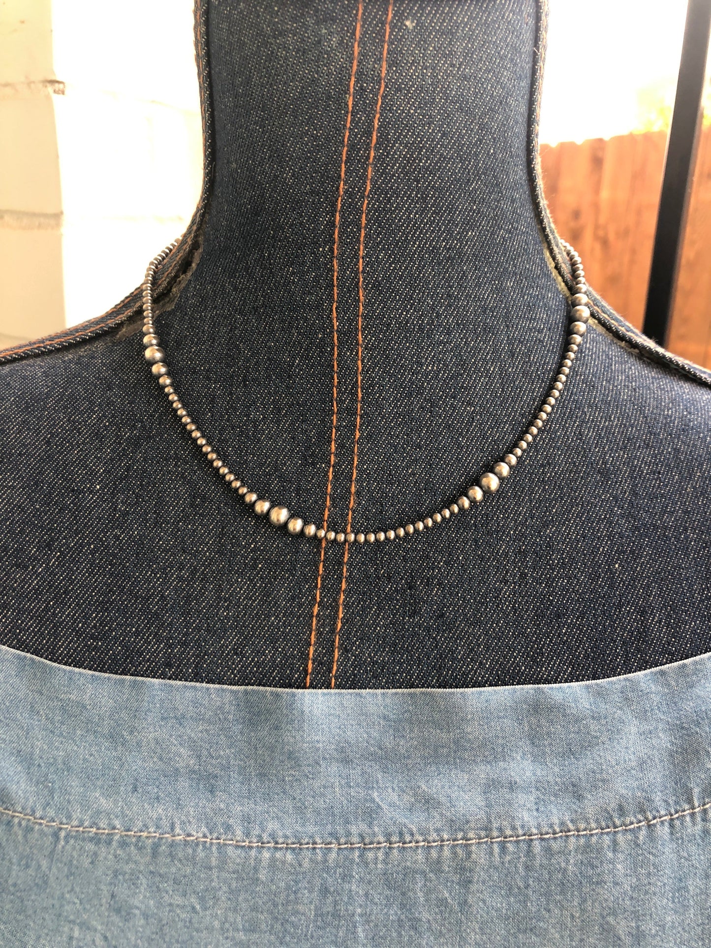 3-6 mm Variated "Navajo Style" Sterling Pearls