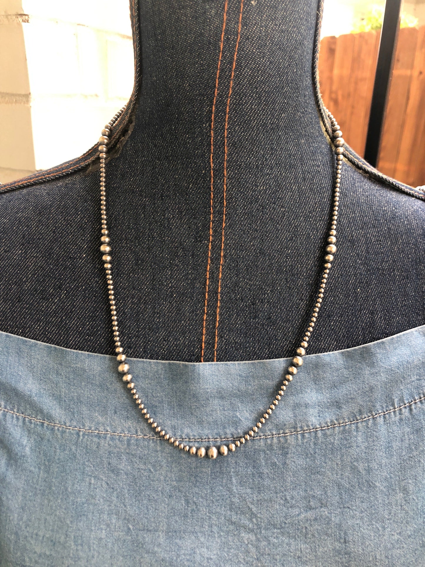 3-6 mm Variated "Navajo Style" Sterling Pearls