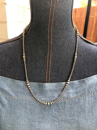 3-6 mm Variated "Navajo Style" Sterling Pearls