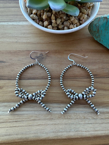 Bow Hoop Dangle Earring