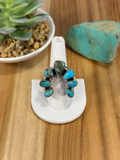 Half Cluster 7 Stone Kingman Ring