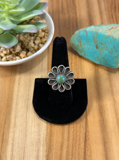 Kingman Flower Stelring Silver Rings