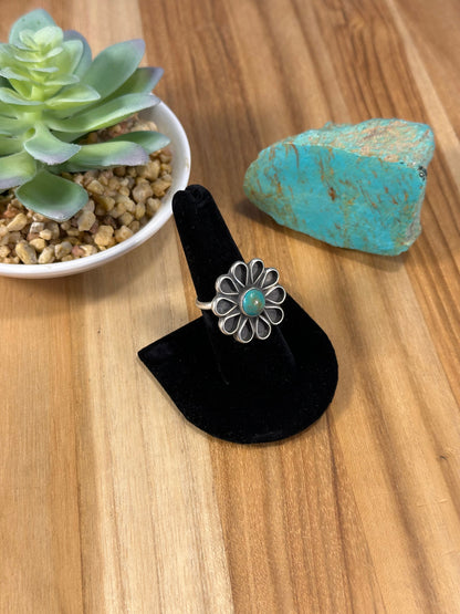 Kingman Flower Stelring Silver Rings