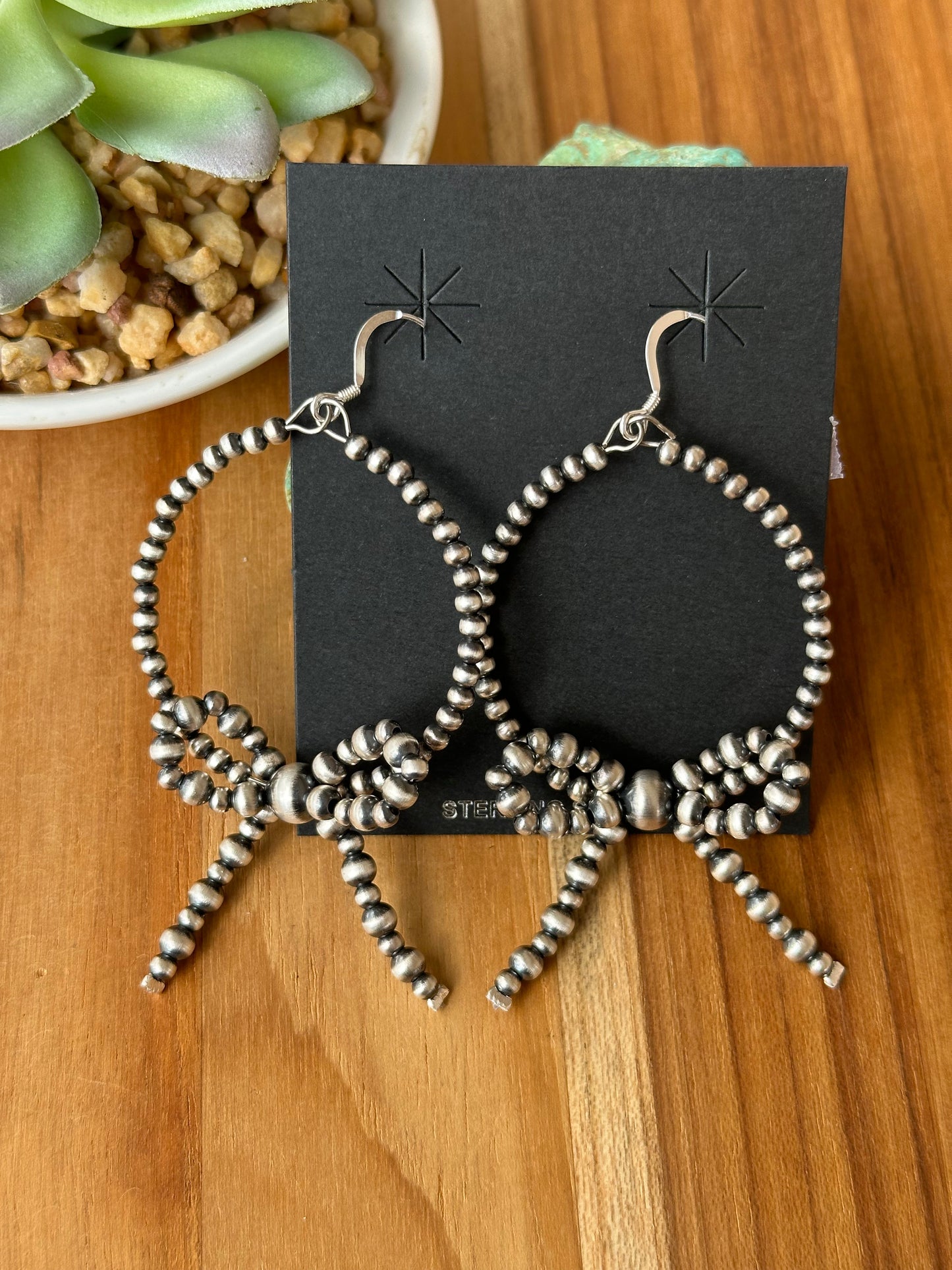 Bow Hoop Dangle Earring