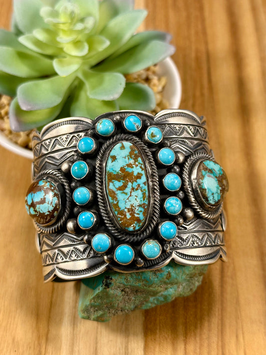 Royston & Kingman Turquoise Cluster Cuff
