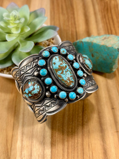 Royston & Kingman Turquoise Cluster Cuff