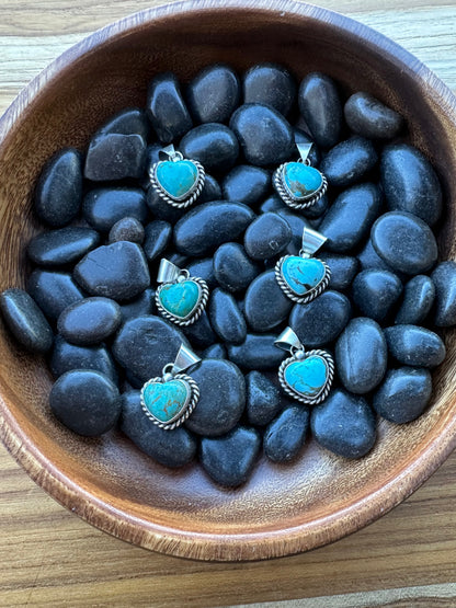 Kingman Turquoise Heart Pendant