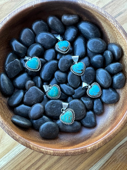 Kingman Turquoise Heart Pendant
