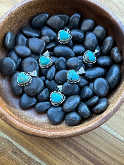 Kingman Turquoise Heart Pendant