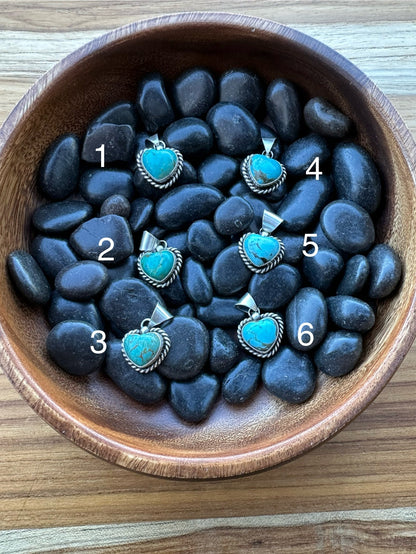 Kingman Turquoise Heart Pendant