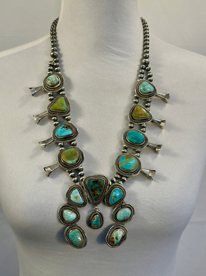 Royston Squash Blossom Necklace & Earrings Set