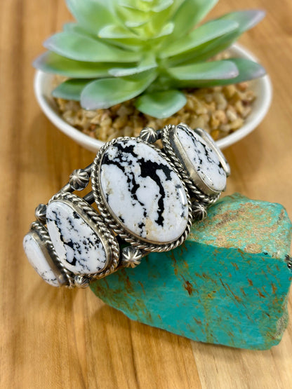 White Buffalo Sterling Cuff
