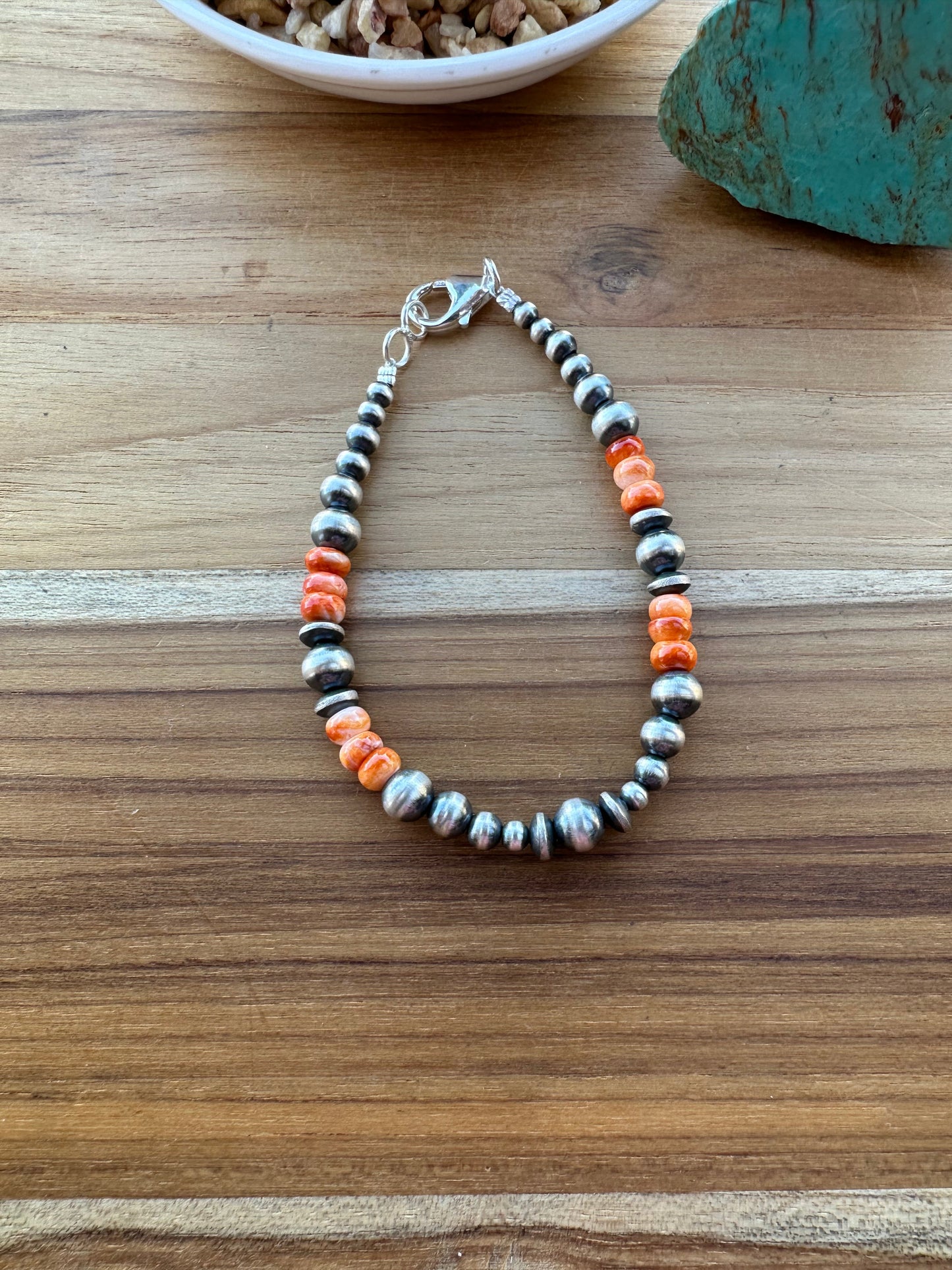 Pearl & Spiny Bead Bracelet